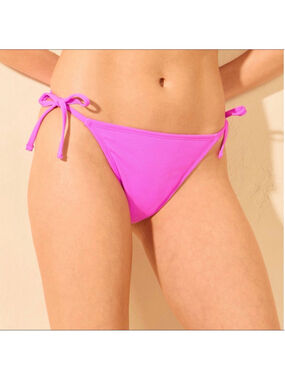 Shade & Shore Bright Pink Ribbed Cheeky String Bikini Bottom XL NWT